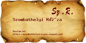 Szombathelyi Róza névjegykártya