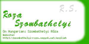 roza szombathelyi business card